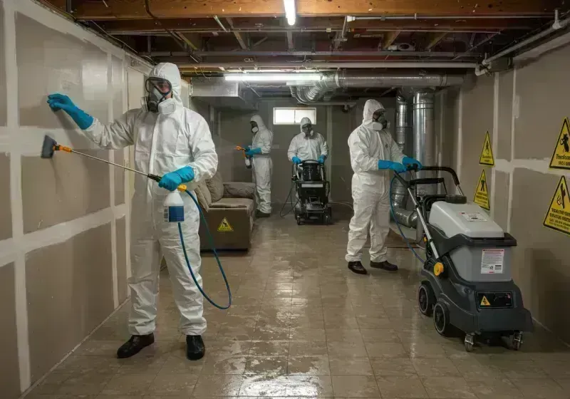 Basement Moisture Removal and Structural Drying process in Shinglehouse, PA